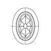 Fixed Window
Oval with decorative leaded glass spiderweb design
Unit Dimension 24" x 36"